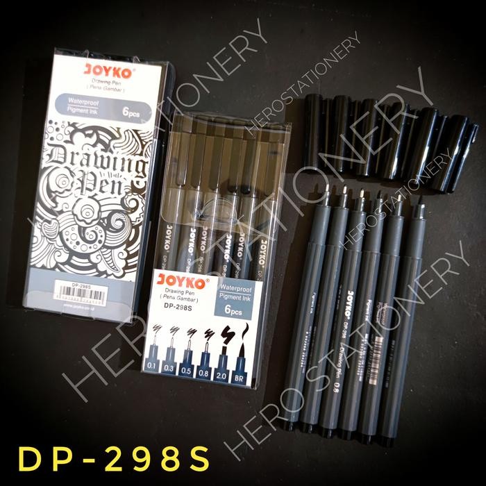 

Drawing pen pena gambar waterproof joyko set DP-298S