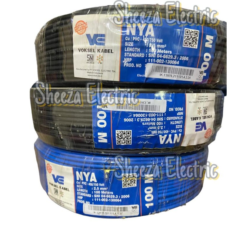 KABEL VOKSEL/KABEL TUNGGAL NYA 2.5mm BIRU