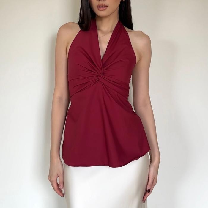 Fs Lasolange - Ivy Top / Atasan Halter Tank Wanita Basic Melar Original