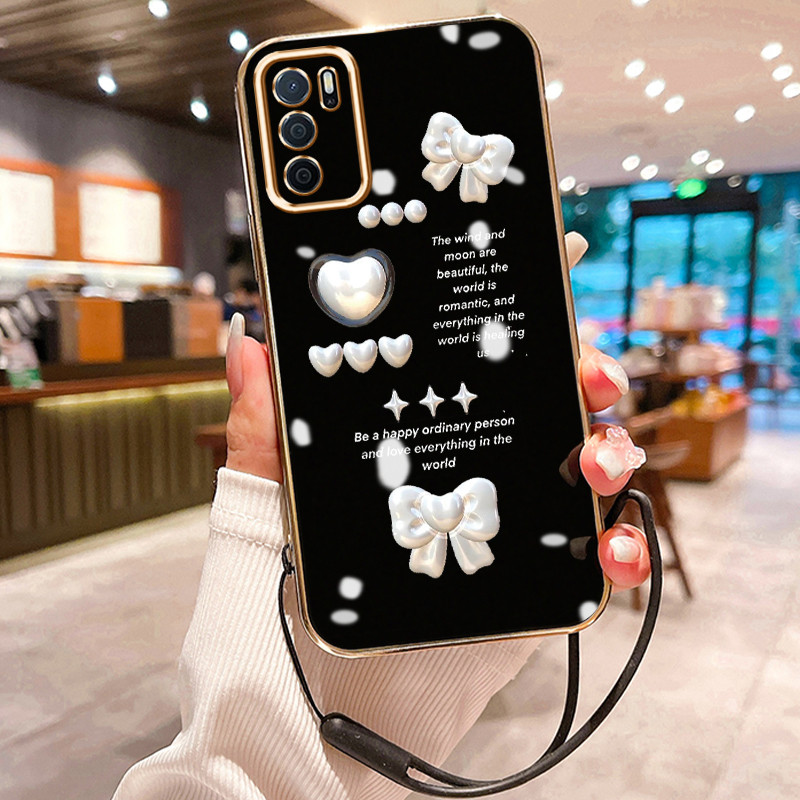 Casing Hp Untuk OPPO A16 A16s A54s A16K A16E Case Casing Kumpulan mutiara HP Cesing Silikon Softcase