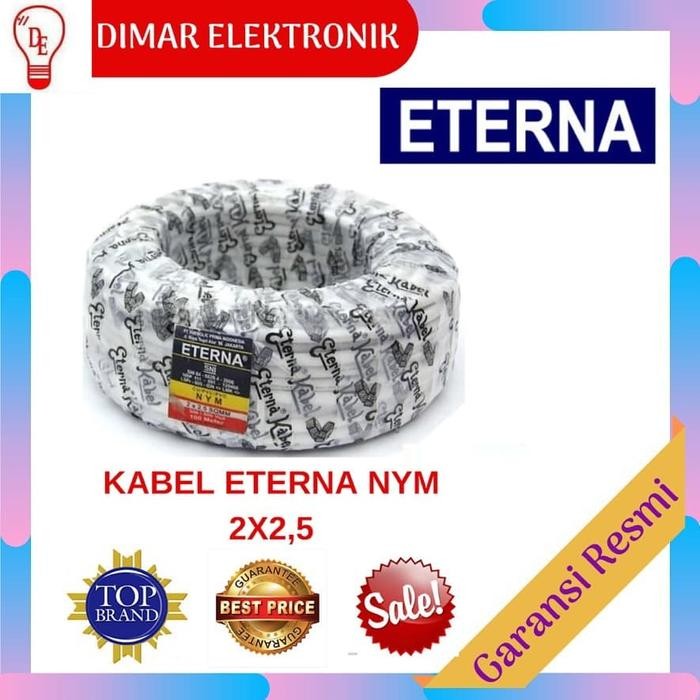 KABEL ETERNA NYM 2x2,5 / KABEL LISTRIK ETERNA NYM 2x2.5 FULL 50 M