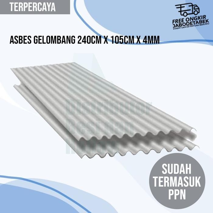 Asbes Gelombang 240Cm X 105Cm X 4Mm