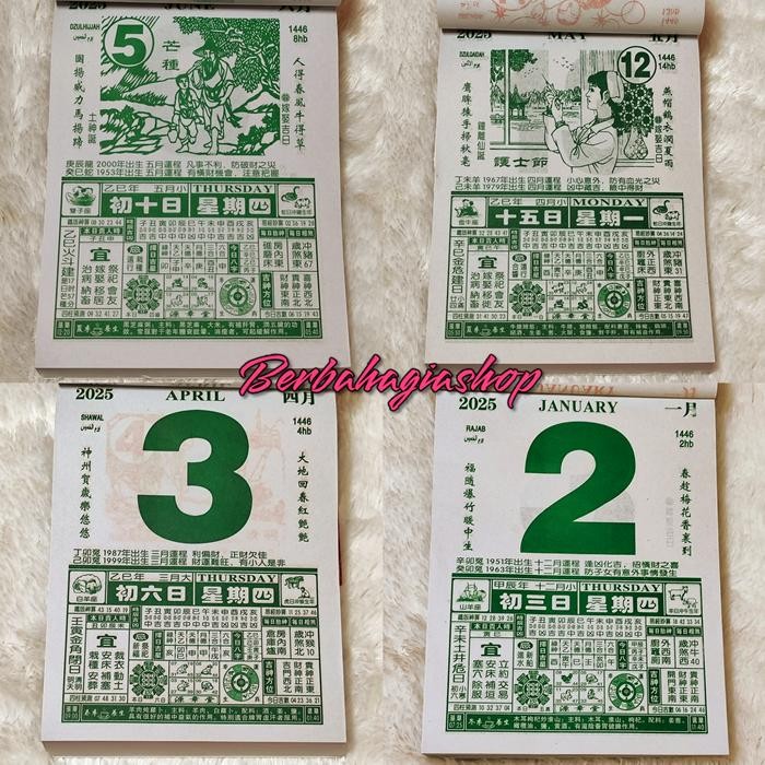 

Kalender Chinese Harian Sobek Tahun 2025 China Shio Ular Ukuran Jumbo