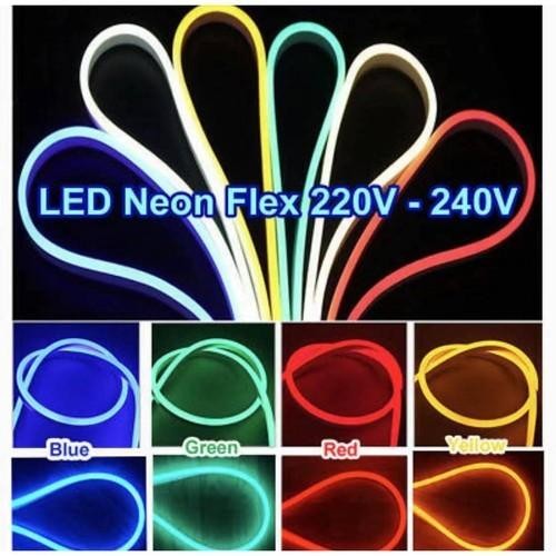 Lampu Neon Flex Led Selang Flexible Sign Strip Fleksibel 10Meter+Soket