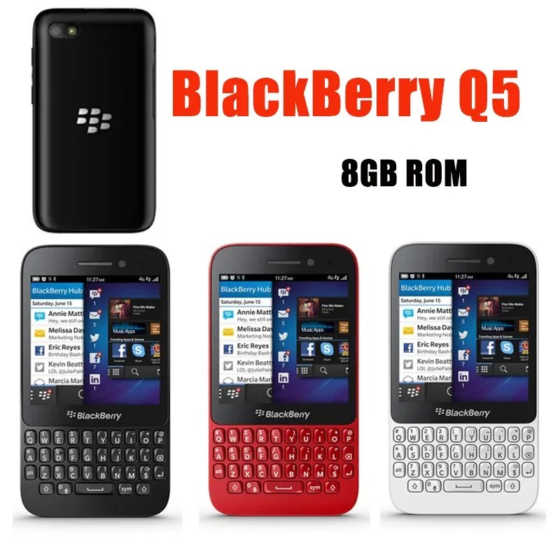 Original Original Blackberry Q5 4G Unlocked 3.1" 2GB RAM 8GB ROM WIFI GPS QWERTY Keyboard BlackBerry