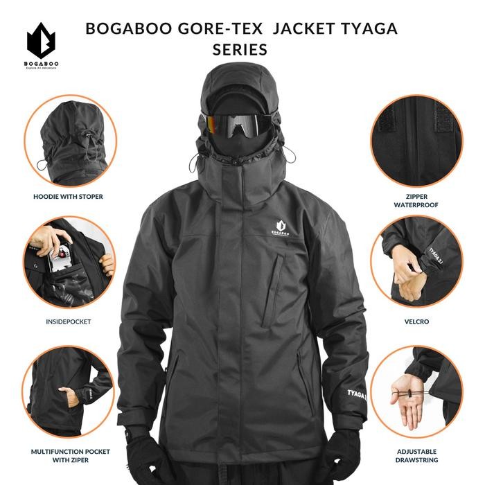 BOGABOO JACKET GTX 3 LAYER TYAGA WATERPROOF Pria Wanita - Jaket Anti