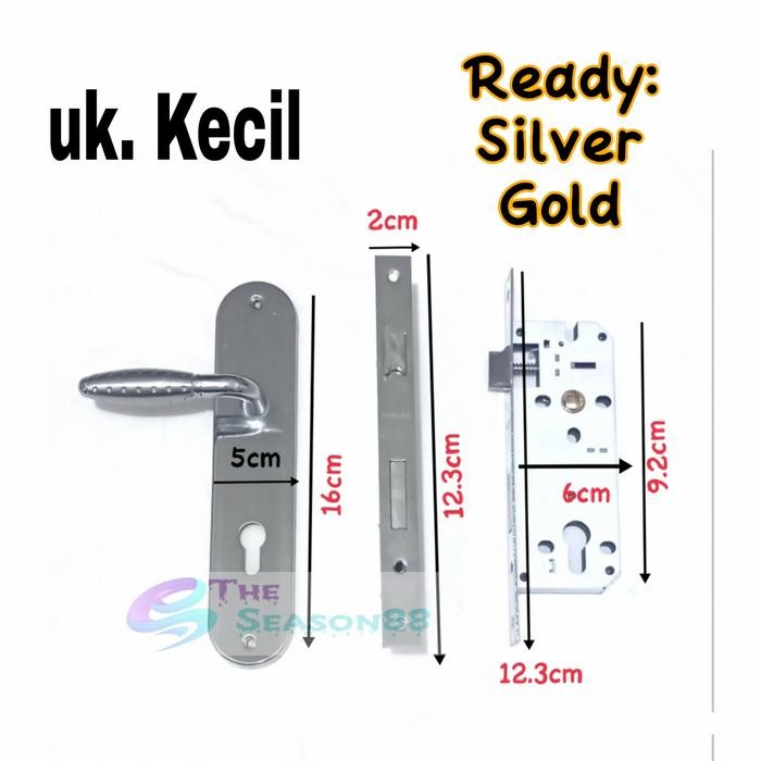 KUNCI PINTU SET KECIL GAGANG BULAT STAINLESS / GAGANG PINTU RUMAH