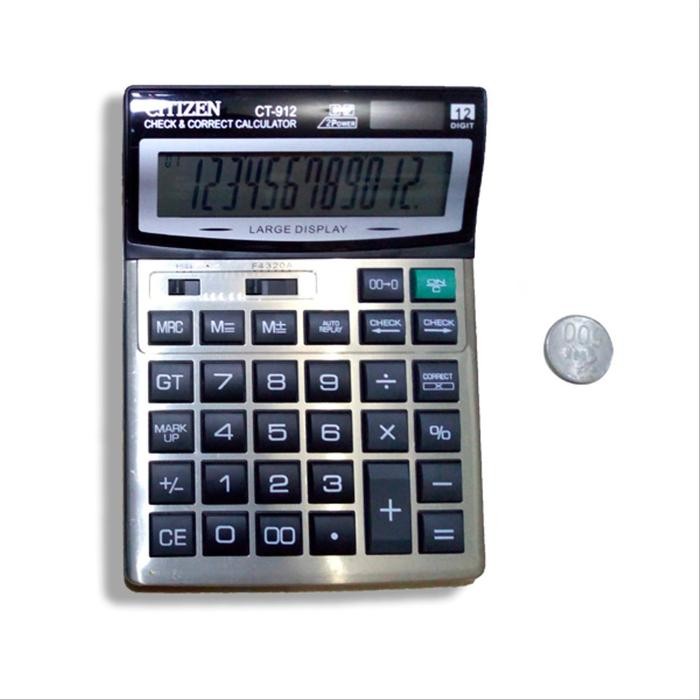 

Kalkulator Citizen Ukuran Besar Putih Kantor Toko Baterai Biasa AA