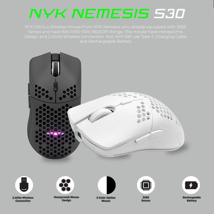(Expert) Mouse NYK Nemesis S30 Wireless Mouse Gaming