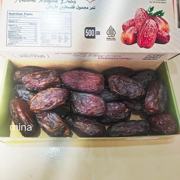 

Kurma Medjool Palistina/Palistine Jumbo//Greda A Kemasan Dus 500gr