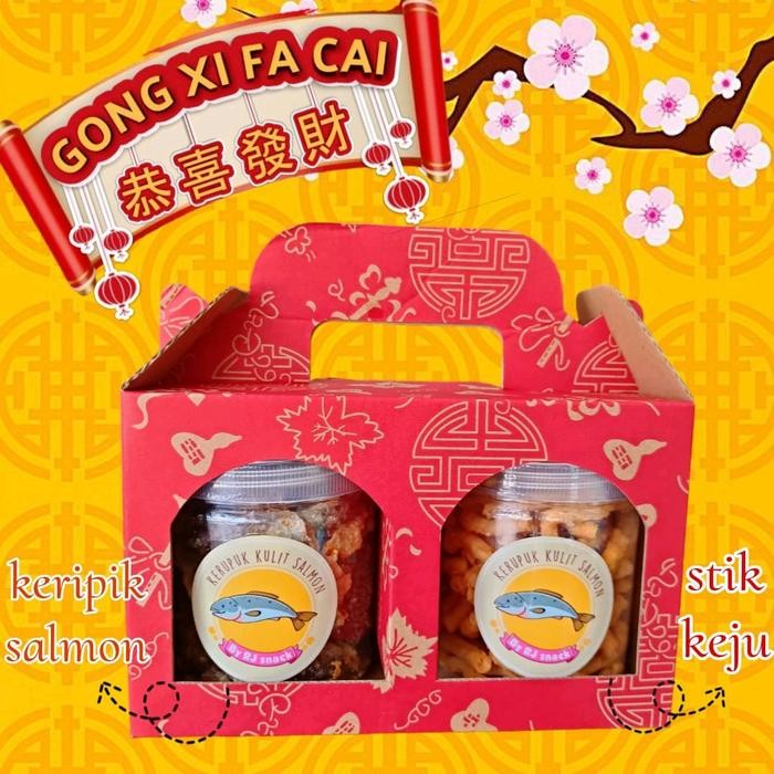 

Hampers Imlek Snack Fish Skin dan Cheese Stik Paket Hemat Hadiah Imlek Gift