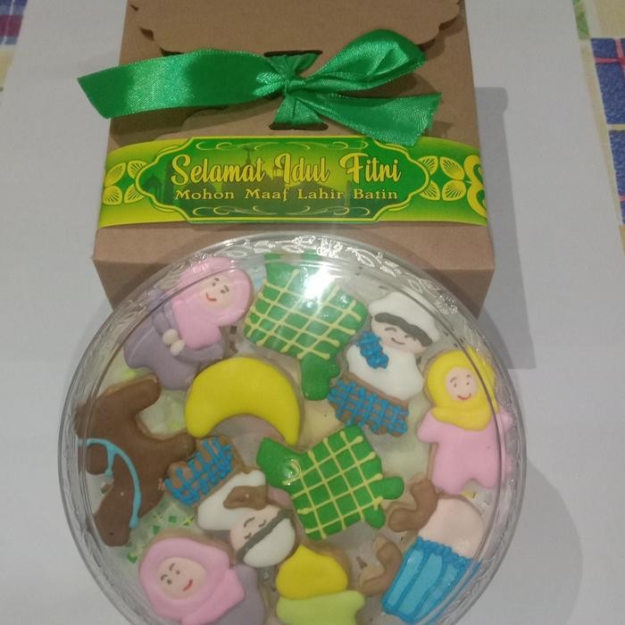 

Kue Idul Fitri/Kukis hias Lebaran/Ied icing cookies toples 500 gram