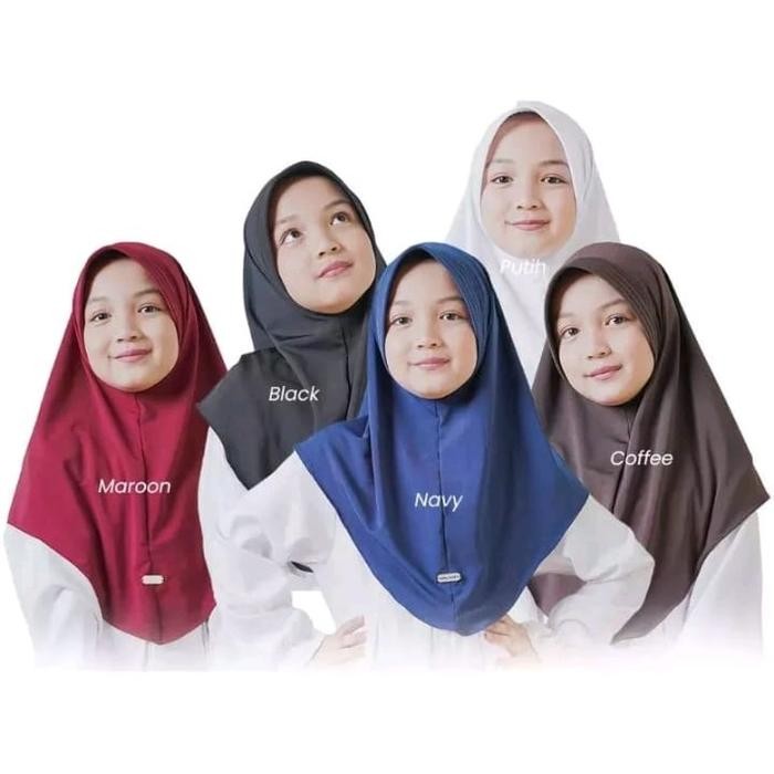 (Expert) JILBAB HAMIDAH ANAK SEKOLAH/Kerudung instan bergo hamidah anak sekolah