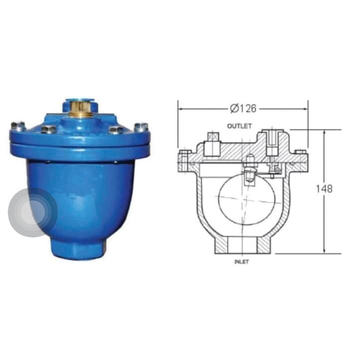 AIR VENT VALVE TOZEN DRAT 1" INCH