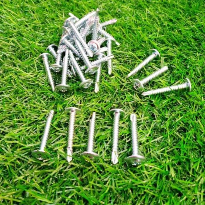 Expert Sekrup roofing 38mm kepala lebar 100pcs