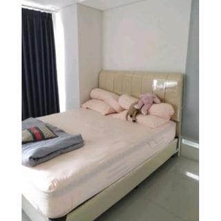 Springbed Guhdo New Prima + Sandaran Salur Set Bonus 2 Bantal Dacron Kasur Divan