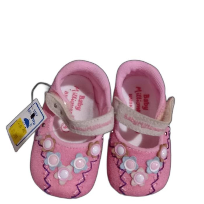 sepatu bayi perempuan uk.4 baby millioner cewek newborn prewalker