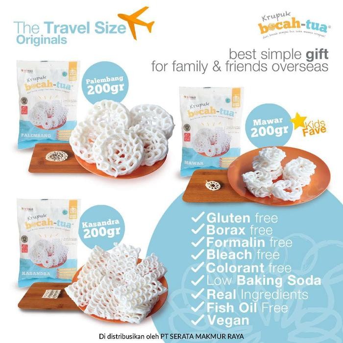 

Kerupuk Bocah Tua Mawar Original 200gr, 500gr