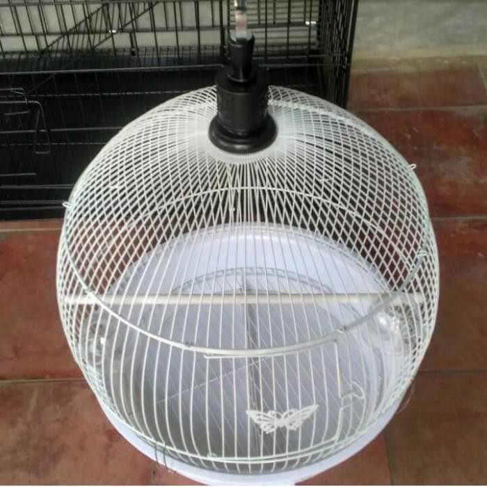 Kandang burung besi bulat jumbo import diameter 43 cm