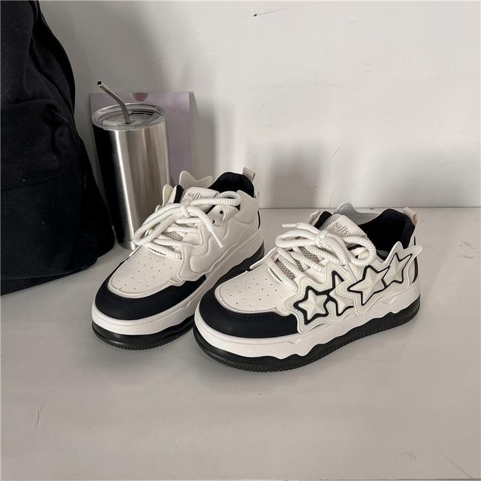 Asnk.Seven_Day Sepatu Sneakers Wanita Doodle Art Korea Sport Shoes H-509 -Gratisongkir