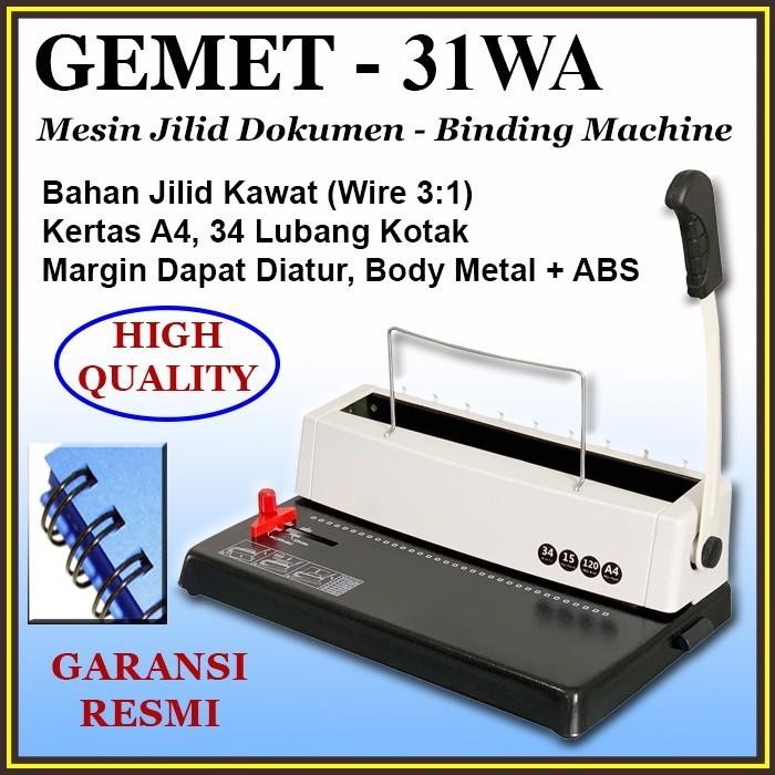 

Mesin Jilid / Binding GEMET, Kawat Wire, Berbagai Pilihan Lengkap, Spiral Kawat 3:1 , 2:1, Kertas