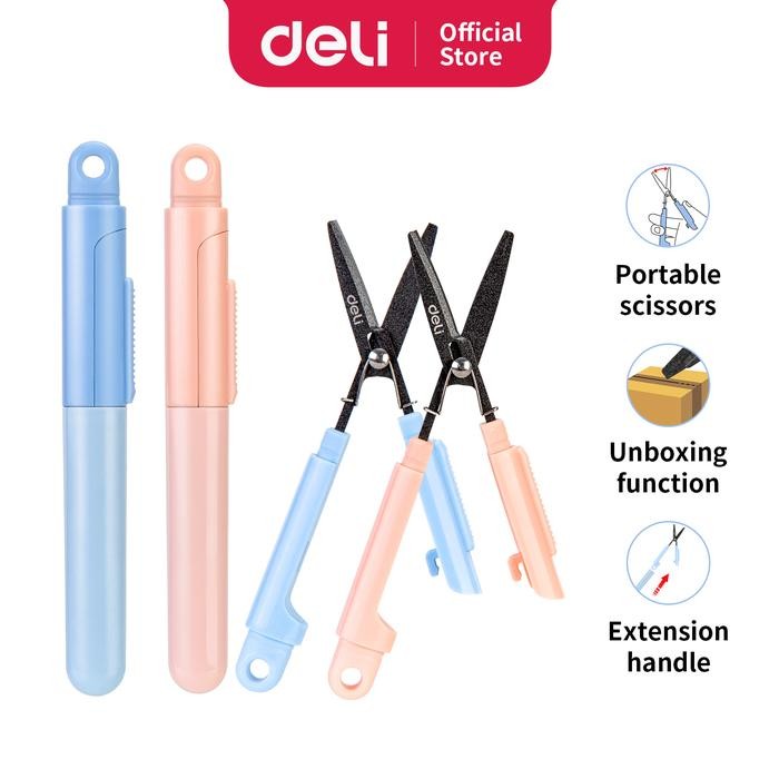 

AT Deli Portable Scissors Gunting Portabel 77761 Alat Pink Kantor