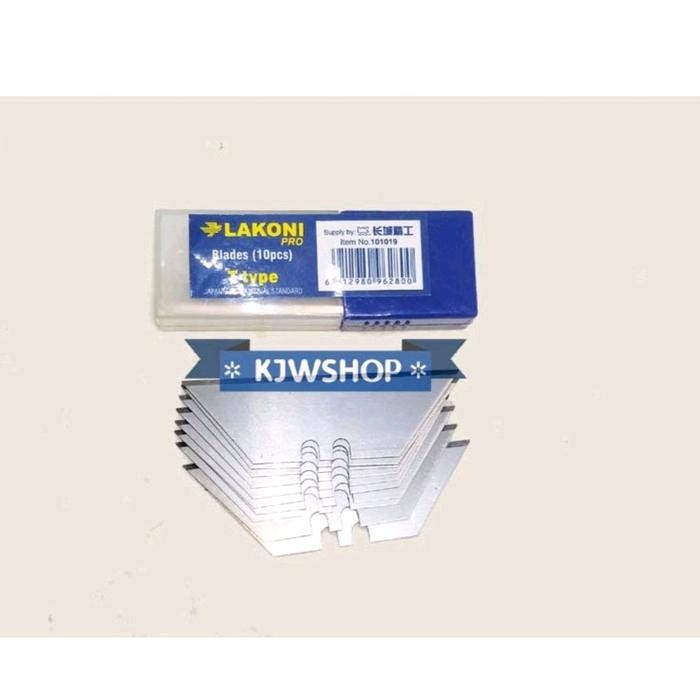 

AT Blade Cutter Aluminium Mata Pisau Cutter T-Type isi 10pcs merk Lakoni Pro Cuter Blades Model T