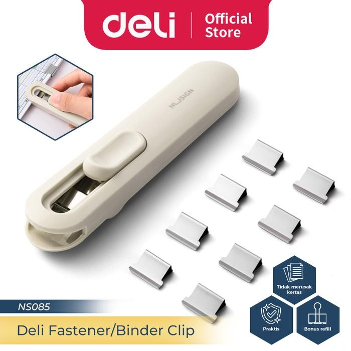 

AT Nusign Fastener / Binder Clip / Penjepit Kertas Otomatis NS085 Paper Plastic Metal