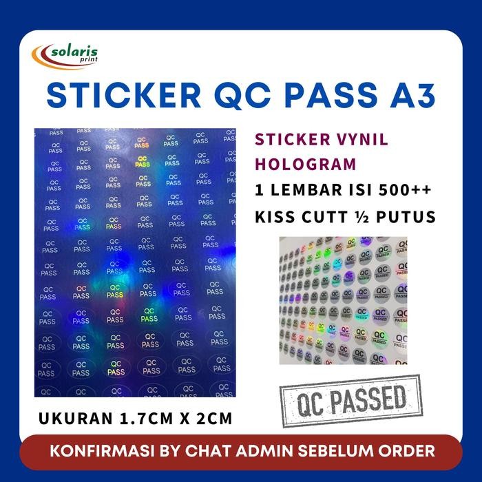 

AT STICKER QC PASS STICKER VYNIL STICKER HOLOGRAM
