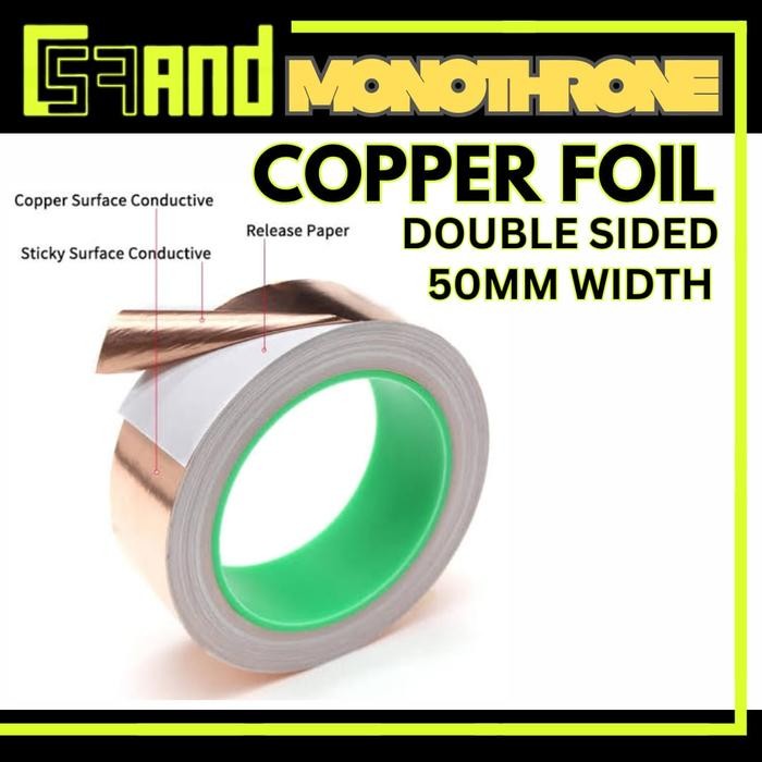 

AT Copper foil tape shielding gitar self adhesive 2sisi cooper conductive