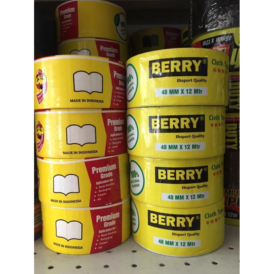 

AT Plakban Kain / Cloth Tape Berry 2" 48mm x 12 meter - Putih