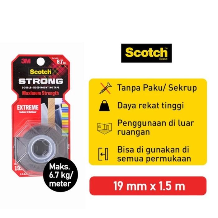 

AT 3M Scotch Double Tape VHB 414-S19 19mm x 1,5m Extreme Strong Mounting