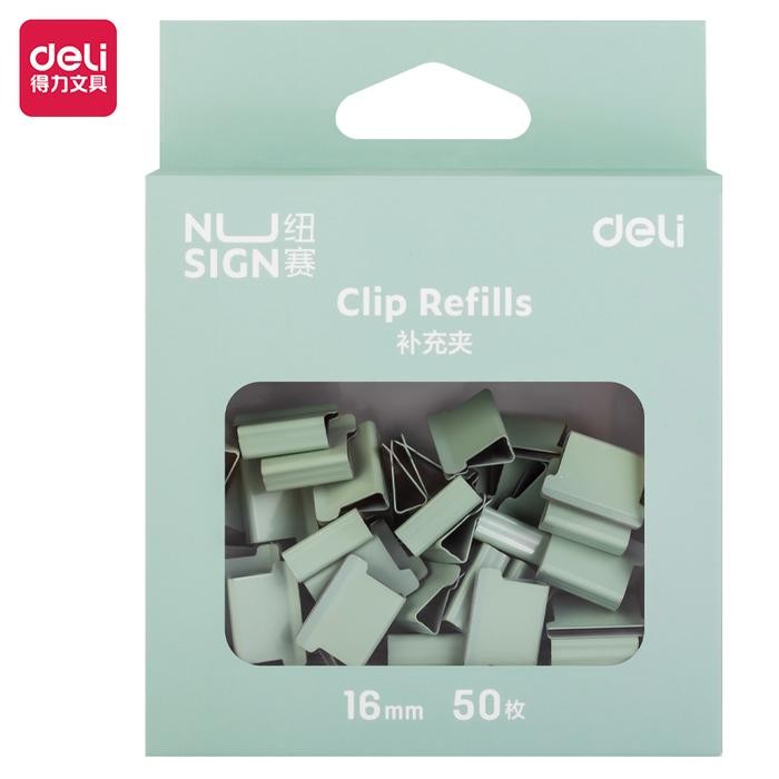 

AT Nusign Fastener Clip Refill / Refill Binder Clip / Isi Penjepit Kertas Otomatis Isi 50 Kapasitas