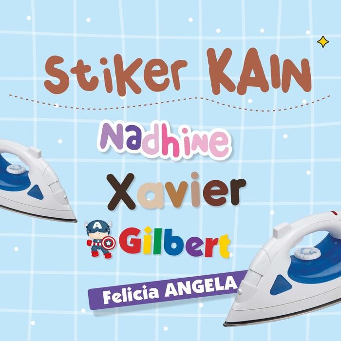 

AT Stiker Kain Setrika Label Nama Baju Viral Stiker Baju Bisa Custom Nama