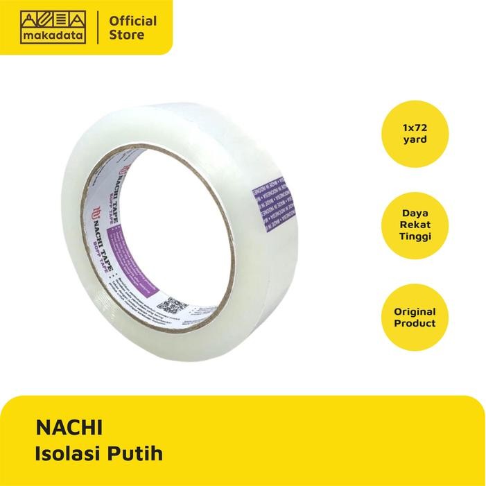 

AT ISOLASI CELLO TAPE STATIONERY TAPE NACHI 1 x 72 ISI 6 PUTIH MURAH