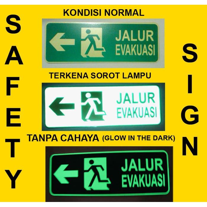 

AT stiker jalur evakuasi fosfor glow in the dark