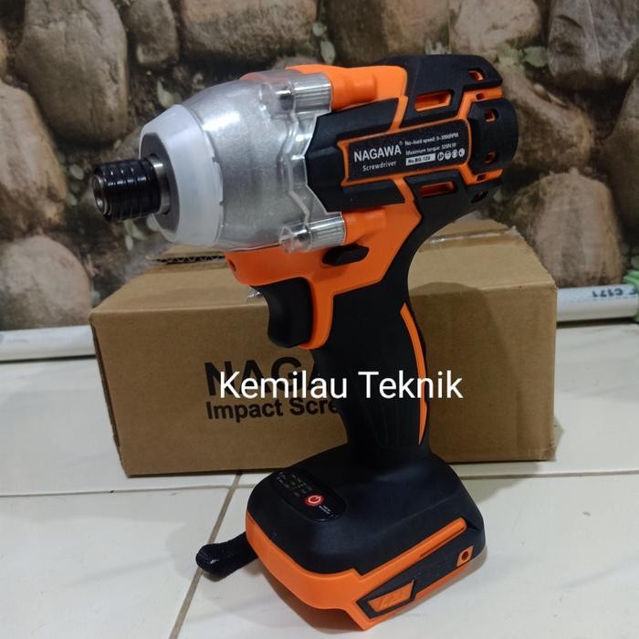 MESIN BOR IMPACT BATERAI SCREWDRIVER NAGAWA BIS12U OBENG CORDLESS