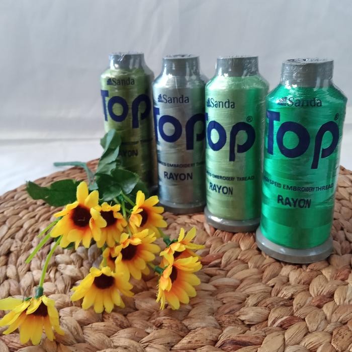 AT Benang bordir TOP RAYON hijau