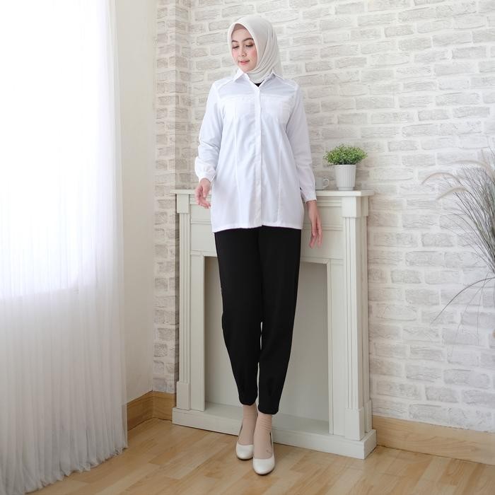 Kemeja Pns Putih Toyobo Wanita Kerja Atasan Baju Putih Kerja Kantoran Pns Guru Ppl Jumbo Terlaris