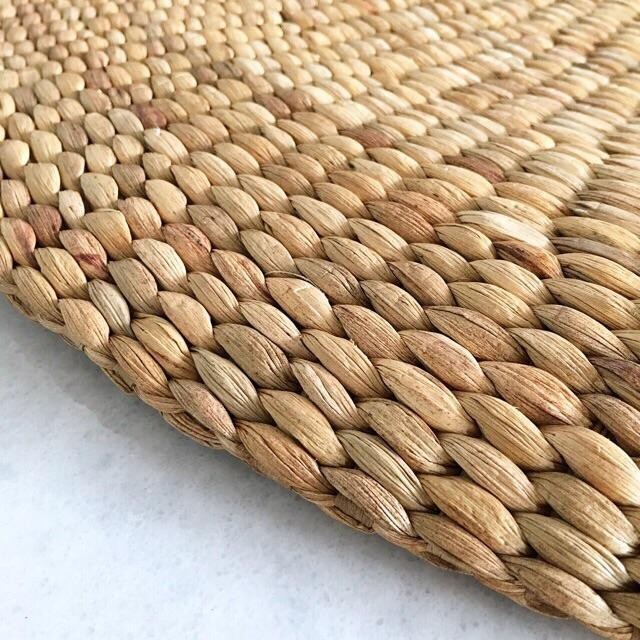 Karpet Eceng Bulat Diameter 150Cm [L015] - Karpet Enceng Gondok Natural, Karpet Rotan, Karpet Anyam