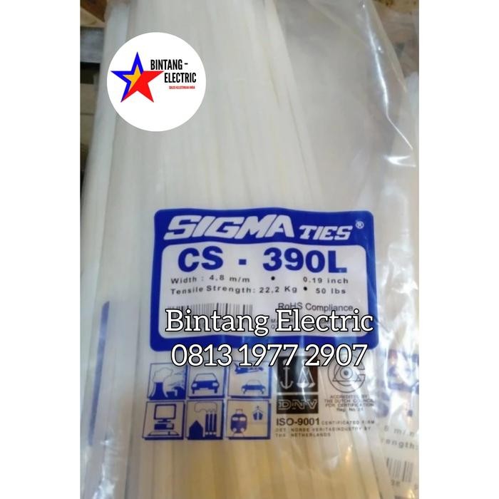

Kabel Ties / Kabel Tis Ukuran 39Cm Cs - 390L Sigma Warna Putih