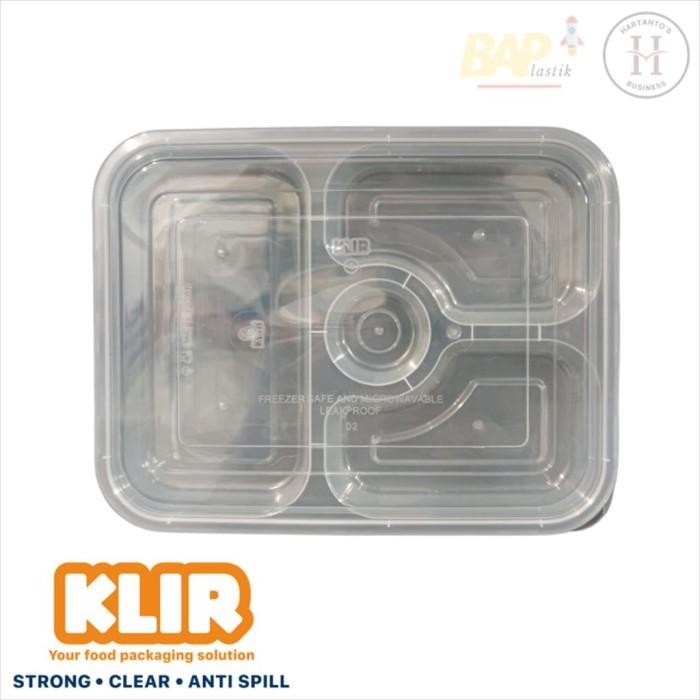 (Expert) Thinwall Bento 3 Sekat KLIR Dome + Sauce