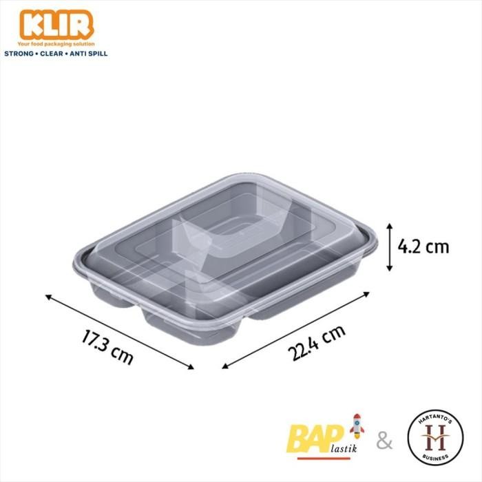 (Expert) Thinwall Bento 4 Sekat Dome KLIR