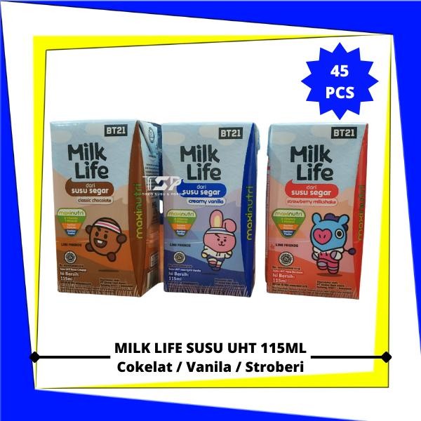

(Expert) MILK LIFE Susu UHT Vanila 115ml x 45 pcs (1 Karton)