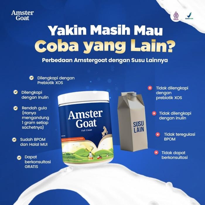 

(Expert) AMSTER GOAT - Susu Kambing Amstergoat Solusi Mengatasi Sembelit 250gr