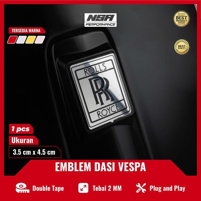 (Expert) NSA EMBLEM VESPA DASI VESPA BUKAN STIKER VESPA TIMBUL LOGO VESPA LOGO EMBLEM LOGO DEPAN