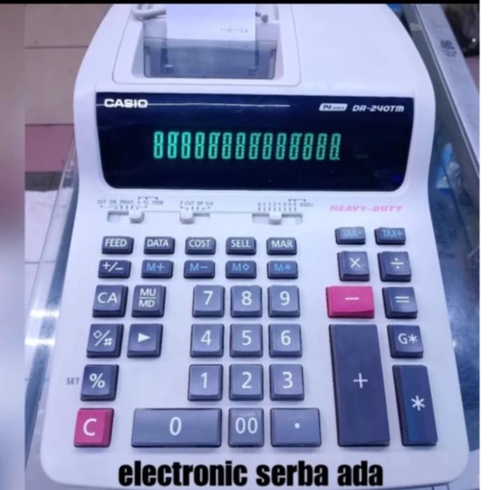 

CALCULATOR PRINT CASIO DR 240 TM HEAVY DUTY GARANSI DISTRIBUTOR