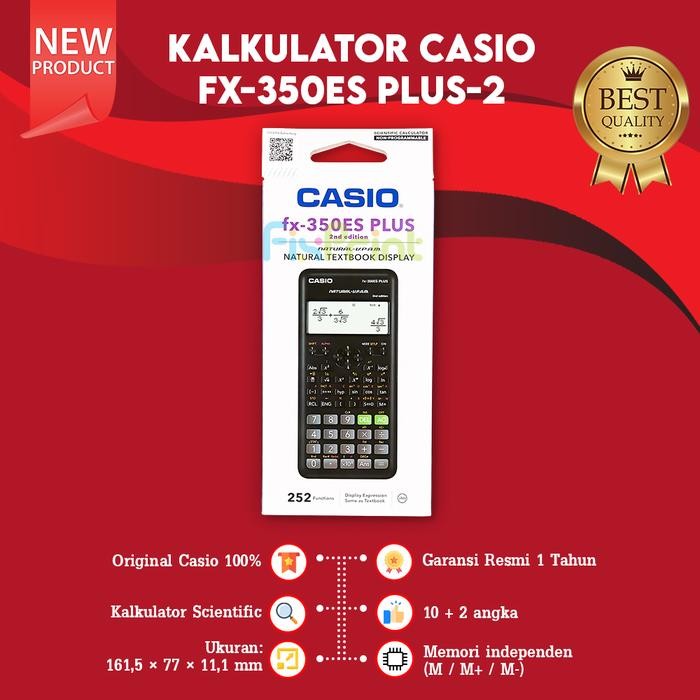 

Calculator fx-350ES Casio PLUS-2 Kalkulator Ilmiah Standar Original