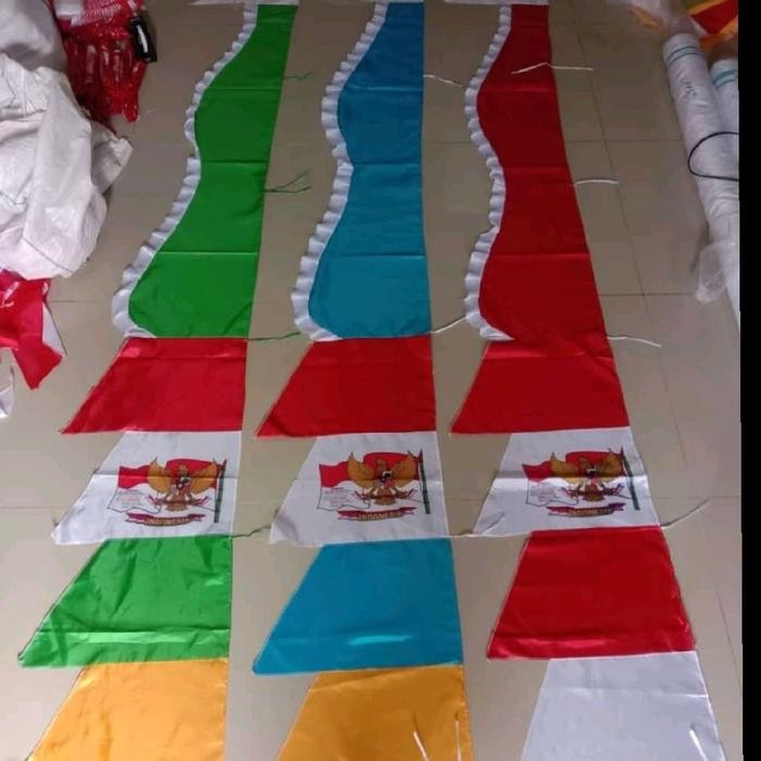(1PIS) BENDERA MERAH PUTIH UMBUL-UMUL YOPIES/KUDA LAUT BAHAN PELES