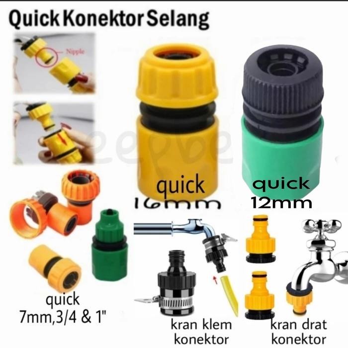 quick konektor selang air dan konektor kran drat